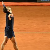 Lorenzo Musetti a sorti le tenant du titre Alexander Zverev en quarts de finale à Rome KEYSTONE/EPA/DOMENICO CIPPITELLI